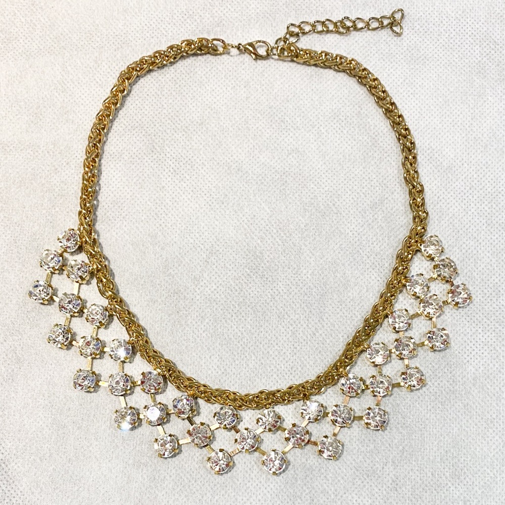 Sparkly Gold and Crystal Necklace